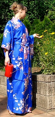japanese woman's cotton kimono KANSAI, made in Japan