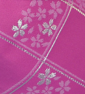 Japanese woman's pre-toed obi belt: detail of fabric