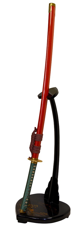 японская вертикальная подставкя для мача с росписью