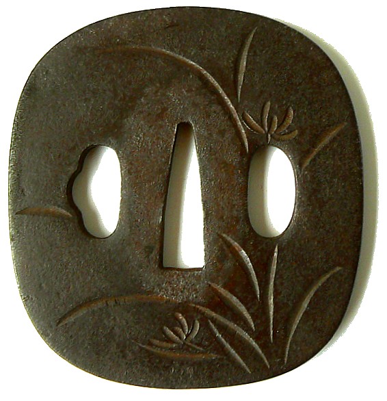 японская антикварная цуба мастера Казутоши, эпоха Эсо