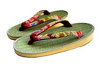 Japanese woman's traditional straw sandals Zori. The Japonic Online Store
