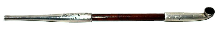 японская серебряная курительная трубка гейши, эпоха Мэйдзи
