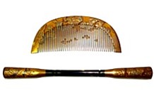 японский черепаховый  гребень и заколка для традиционной прически