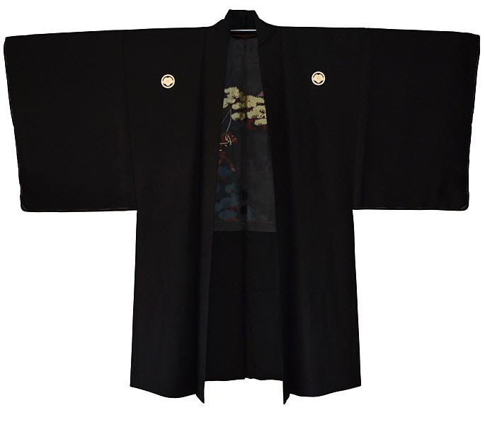 japanese traditional outfit haori jacket, silk, antique