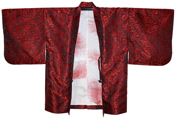 japanese woman silk haori, vintage