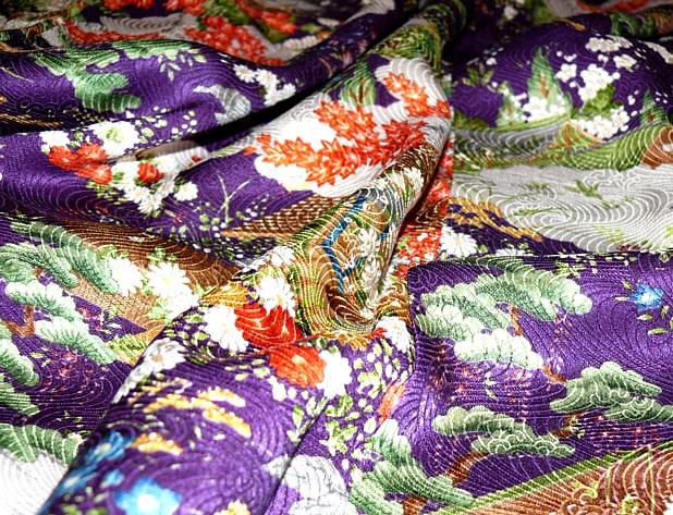 japanese silk vintage kimono