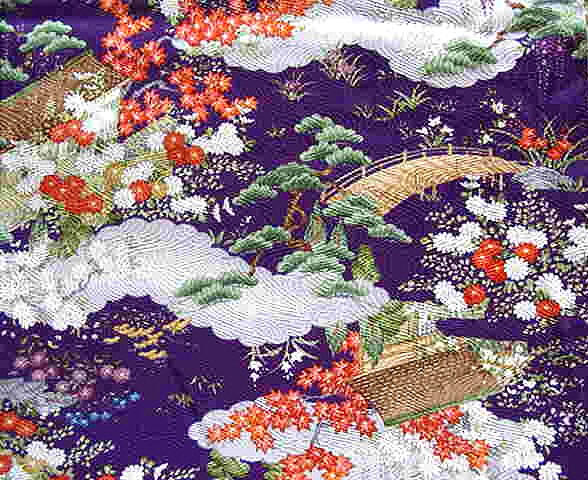 japanese silk kimono fabric pattern