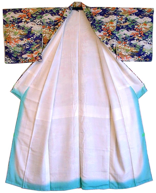 japanese silk vintage kimono, lining