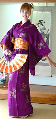 japanese woman's silk kimono. The Japonic Online Store