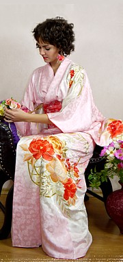 japanese traditional silk kimono