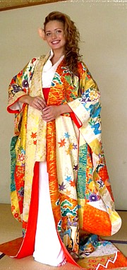japanese traditional  kimono furisode