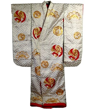 japanese wedding kimono gown. Vintage.
