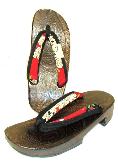 Japanese woman's wooden shoes GETA. Japanese traditional shoes for ...