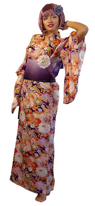 Japanese antique silk kimono, 1930's. Japanese Woman Vintage and ...